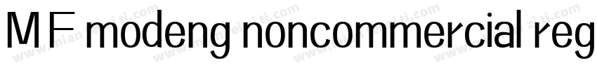 MF modeng noncommercial regular字体转换